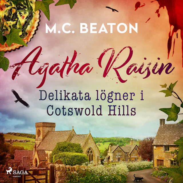 Omslag: Agatha Raisin – Delikata lögner i Cotswold Hills