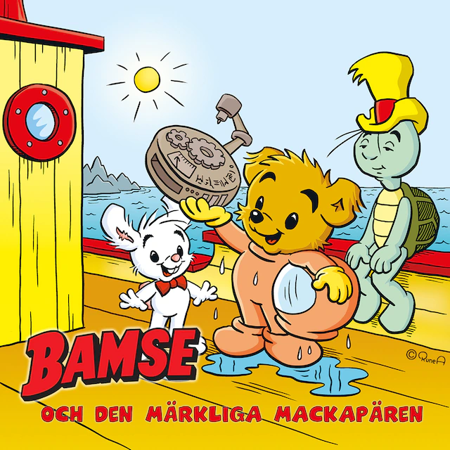 Omslag: Bamse och den märkliga mackapären