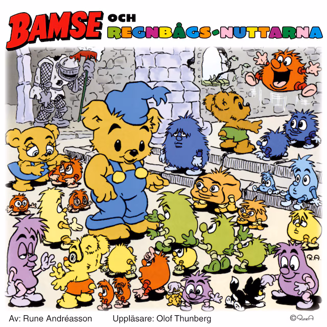 Omslag: Bamse och regnbågsnuttarna
