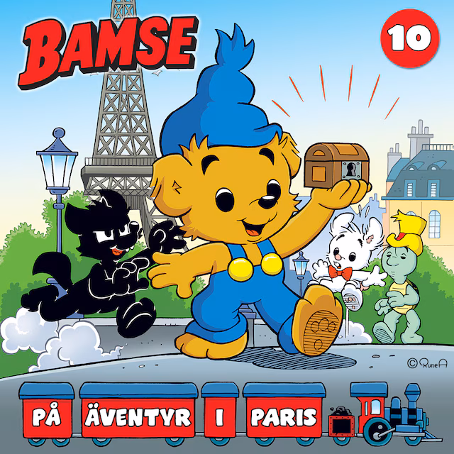 Omslag: Bamse på äventyr i Paris. Del 10