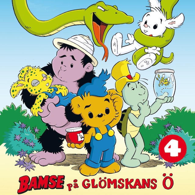 Omslag: Bamse på glömskans ö del 4