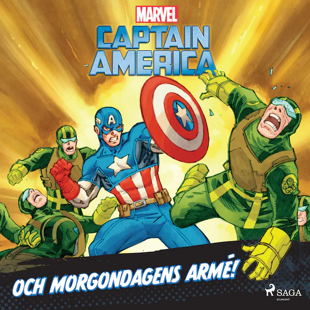 Omslag till ljudboken Captain America och morgondagens armé!