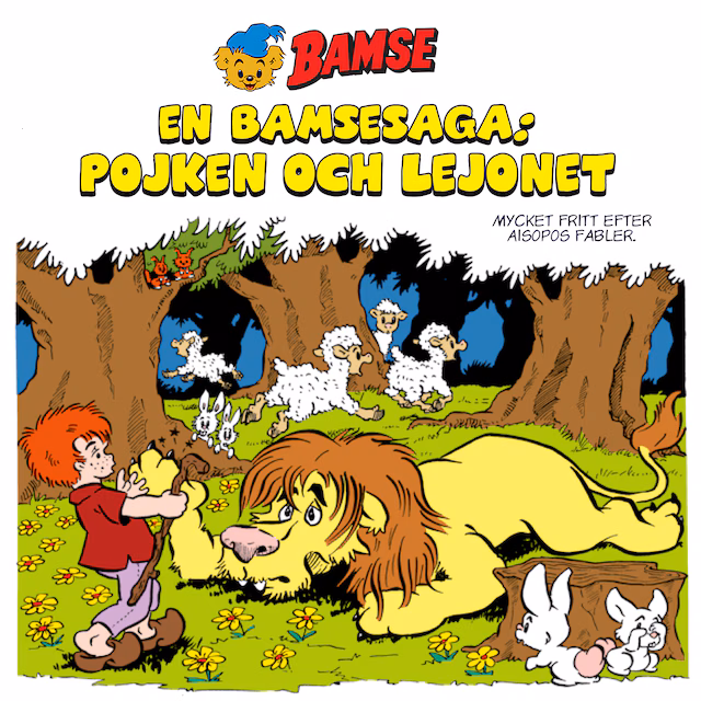 Omslag: En Bamsesaga: Pojken och lejonet