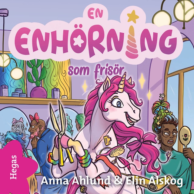 Omslag: En enhörning som frisör