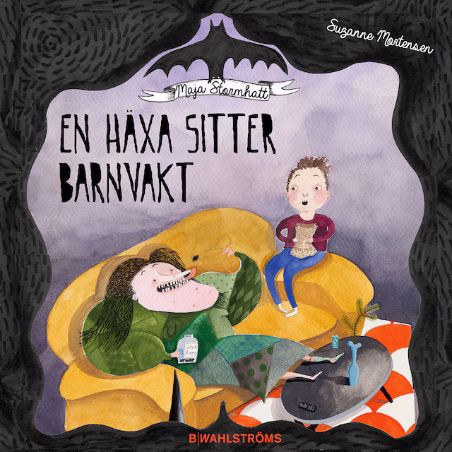 Omslag: En häxa sitter barnvakt