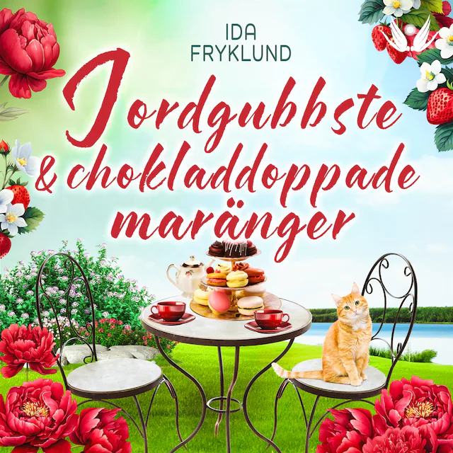 Omslag: Jordgubbste och chokladdoppade maränger
