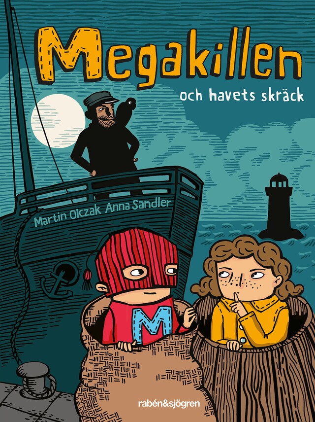 Omslag till ljudboken Megakillen och havets skräck