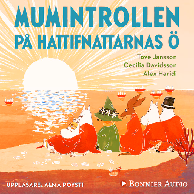 Omslag: Mumintrollen på hattifnattarnas ö (från sagosamlingen "Sagor från Mumindalen")