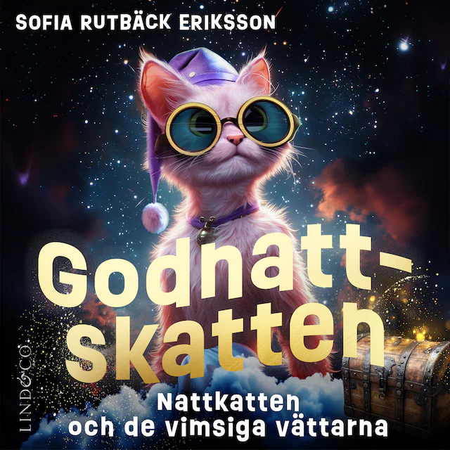 Omslag: Nattkatten och de vimsiga vättarna (Godnattskatten del 5)