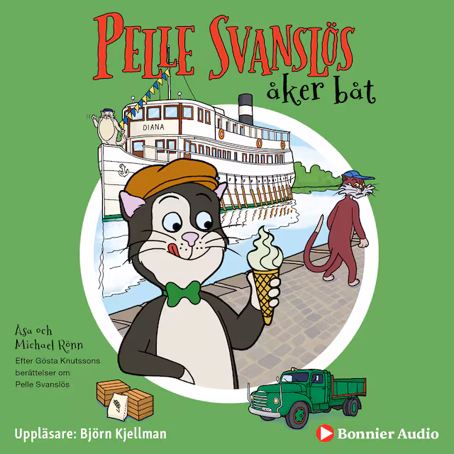 Omslag: Pelle Svanslös åker båt