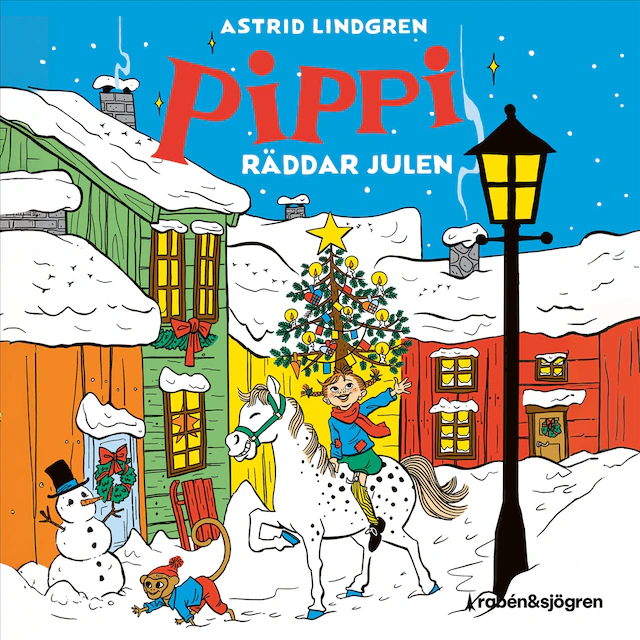 Omslag till ljudboken Pippi räddar julen (Ljudsaga)