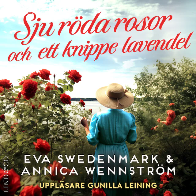 Omslag: Sju röda rosor och ett knippe lavendel