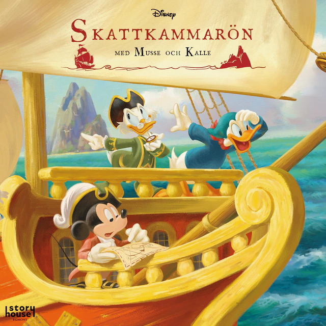 Omslag: Skattkammarön med Musse och Kalle
