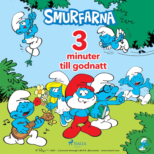 Omslag: Smurfarna - 3 minuter till godnatt