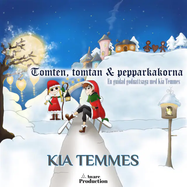 Omslag: Tomten, tomtan och pepparkakorna, en guidad godnattsaga